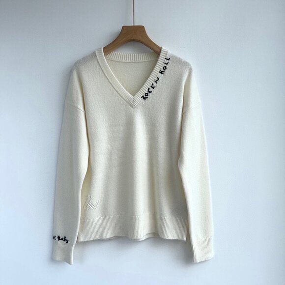 Zadig & Voltaire Sweaters - Zadig & Voltaire French Niche V-Neck Cashmere Sweater